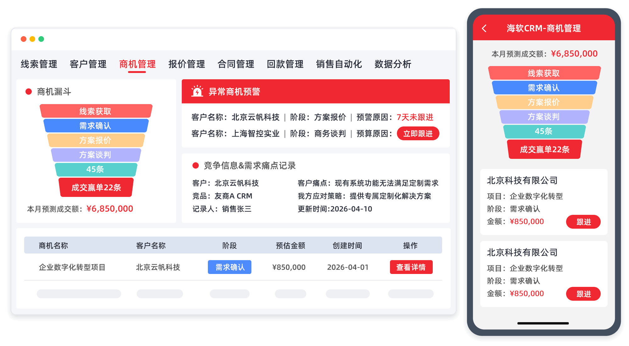 海软CRM部署支持，让企业在不同发展阶段都能平滑切换部署形态